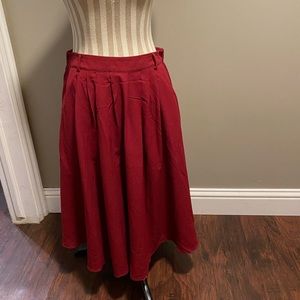 Vintage A-line Midi Skirt